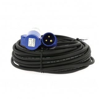 1 - Elektrische verlenging CEE 220V 25m met tas voor camperkamperen